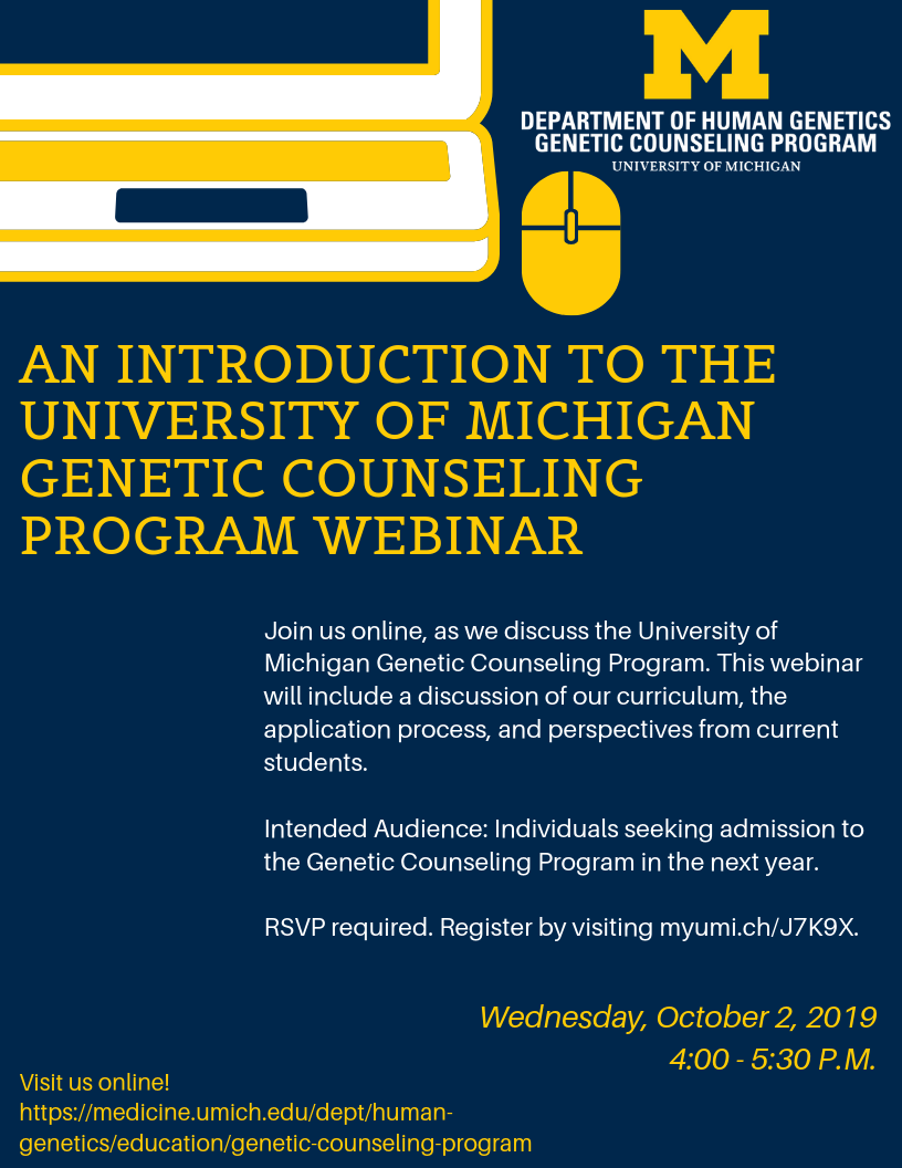 Genetic Counseling Program Webinar Human Genetics Michigan Medicine University Of Michigan 1466